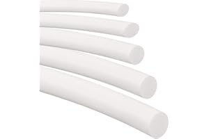 Stubotar Taśma uszczelniająca z pianki silikonowej o średnicy 10 mm x 2 m długości, okrągła solidna gąbka, biały pasek, miękki, trwały, do samodzielnego wykonania, uszczelnienia, rurki piankowe