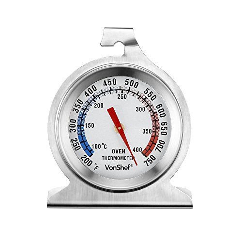 examen VonShef Thermomètre de Cuisson avec Socle - Acier Inoxydable