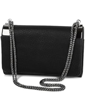 styleBREAKER Clutch, Abendtasche mit Metallspangen und Gliederkette, Vintage Design, Damen 02012046
