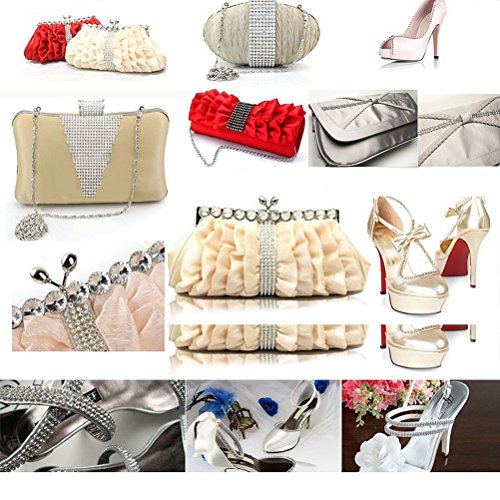 LEORX Strassborte Strassband Diamant Strass Kristall band Wrap Roll Party und Hochzeitsdekoration - 6