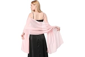 Cckuu Women Chiffon Scarves Elegant Big Size Lightweight Fashion Scarves Shawl Wraps for Spring Autumn Wedding Party