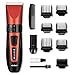 Produktbild Haarschneidemaschine Haarschneider Akku Haartrimmer Kinder Männe Titaniumklingen Kabellos mit 7 Kämmen von ELEHOT (rot)