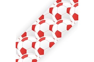 SuperDuperDecor - Football - Bedroom Wall Border - Eco Friendly 1.3m Self Adhesive Strips - Red Balls
