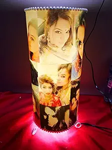 Craft N Creation Wooden and Acrylic Personalized LED Photo Night Lamp Shades with Customized Engraving Cap, 14-inch, Multicolour