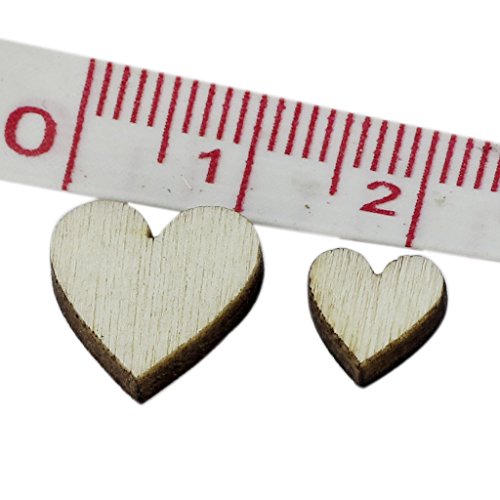 100pcs DIY Set Herz Holz Scrapbooking Dekoherzen Verschönerung Scrapbook - 4