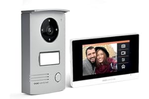 SCS Sentinel - PVF0040 - Interphone Vidéo Filaire - Portier Vidéo 2 Fils Écran Tactile 4,3" -Visiophone Filaire, Platine de Rue, Support Mural, Adaptateur, Visserie - VisioDoor 4.3+ - Garantie 5 ans