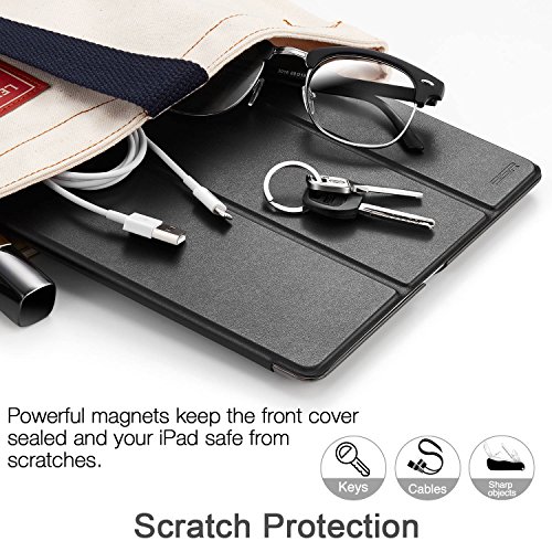 iPad Pro 10.5 Hülle, ESR® Yippee Series Auto aufwachen/Schlaf Funktion Ledertasche mit Schwarz Rückseite Abdeckung Leichtgewicht Anti-Kratzer Schutzhülle für iPad Pro 10.5 (Schwarz) - 5