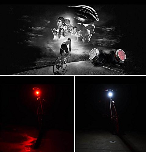 Siensync Wiederaufladbare LED Fahrradlampe, 350lm USB wiederaufladbare Fahrradlampe Set, Frontlicht + Rücklicht + 2 USB Kabel, 4 Licht Modi - 9