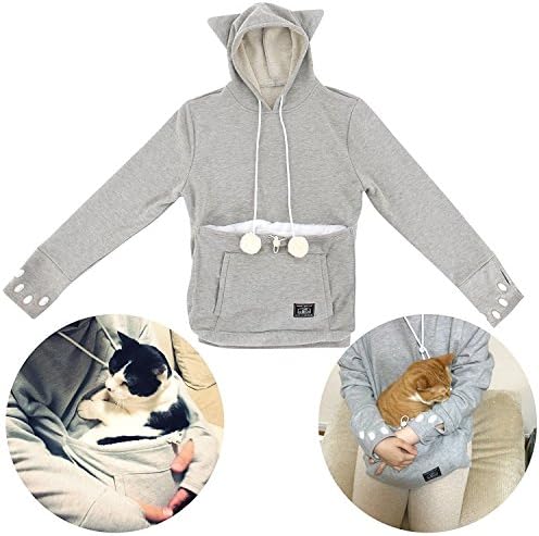 Mewgaroo Hoodie Nyangaroo for Cat &amp; Dog M Size UPA-32M-GY UNIHABITAT