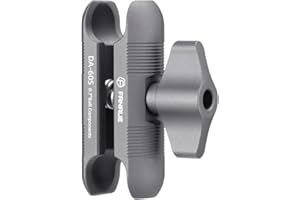 FANAUE Braccio a doppia presa compatibile con sfera da 17 mm, lega di alluminio, compatibile con supporto GPS Garmin e supporto per telefono per bici e moto
