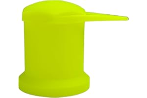 MelTruck Tapones para tuercas de rueda con indicador de posición, diámetro de 33 mm, protección para tornillos de camiones (40, amarillo neón (arriba), altura de 54,5 mm