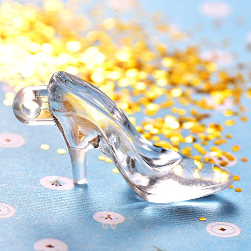 30 Pieces Mini Slipper Ornaments Acrylic High Heel Shoes Party