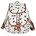 Produktbild Schultasche Rucksack - TOOGOO(R)Damen Maedchen Vintage Blumen Schwalbe Leinwand Reise Schultasche Rucksack, Beige