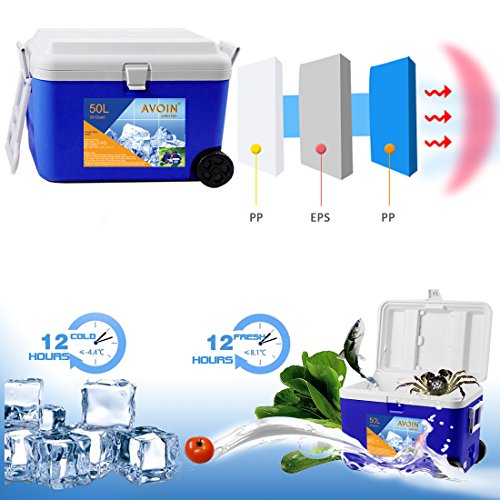 AVOIN colorlife 53QT, ohne Strom, 5-Tage Kühlbox, Kühltasche, Gefriertasche 50L - 4