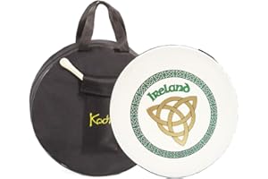 Koda Irish Bodhran 12" x 3" with Bag & Beater (Ireland Trinity Knot)