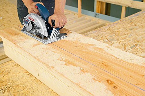 Bosch Professional GKS 65 Handkreissäge, 190 mm Sägeblatt-Ø, 30 mm Sägeblattbohrungs-Ø, 65 mm Schnitttiefe, HM-Sägeblatt, Parallelanschlag, Absaugadapter, 1.600 W, Karton - 4
