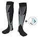 Produktbild LINCKIA Kompressionsstrümpfe Sport Herren und Damen 2 Paar Kompressionssocken (1*Lange +1* Kurz), Trekkingsocken/Compression Socks/Wandersocken/Laufsocken/Stützstrümpfe (10-30 mmHg)