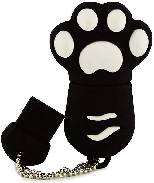 Ulticool - Katzenpfote 8 GB USB Stick - Memory Stick Daten Storage - Pen Drive - Speicherstick - Schwarz und Weiß - 1