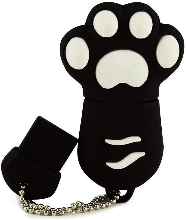 Ulticool - Katzenpfote 8 GB USB Stick - Memory Stick Daten Storage - Pen Drive - Speicherstick - Schwarz und Weiß