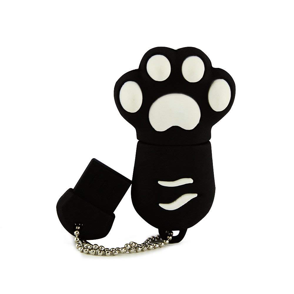 Ulticool - Katzenpfote 8 GB USB Stick - Memory Stick Daten Storage - Pen Drive - Speicherstick - Schwarz und Weiß - 1