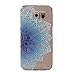 Produktbild Lonchee Samsung Galaxy S6 Hülle,Bunte Muster Weich TPU Handy Hülle Durchsichtig Transparent Etui Cover Case Protective Shell Soft Schutzhülle Telefon Kasten für Samsung Galaxy S6 – Halbe blaue blumen