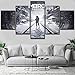 Produktbild TJJQT Leinwanddrucke Leinwand Decor Wohnzimmer Wandkunst Bild Hd Print 5 Panel Metro Exodus Spiel Gemälde Kunstwerke Poster Drucke auf Leinwand