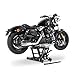 Produktbild ConStands - Motorrad-Hebebühne für Harley Davidson Softail Custom/Deluxe/Deuce/Fat Bob Hydraulisch Sicherung Schwarz