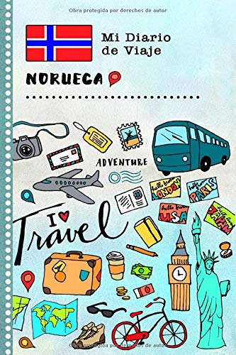 Noruega Mi Diario de Viaje: Libro de Registro de Viajes Guiado Infantil - Cuaderno de Recuerdos de Actividades en Vacaciones para Escribir, Dibujar, Afirmaciones de Gratitud para Niños y Niñas