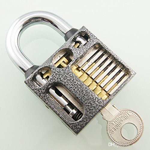 Preisvergleich Produktbild Kingdiscount® Trainings-Vorhängeschloss - aufgefrästes Lockpicking-Schloß