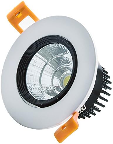 Veesee 5W COB LED Bulb Recessed Ceiling Light,Energy Saving Halogen Equivalent Spotlight Downlight Ultra Bright 3000K Warm White Ceiling Lamp for Household Hotel Bar Restaurant Lighting