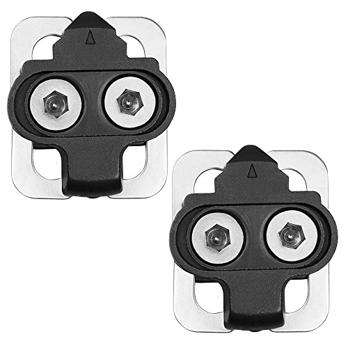 BV Shimano SPD Fahrrad-Schuhplatten Set, Fahrradschuhe Pedalplatten, Compatibel Bike Cleats, schwarz - 3