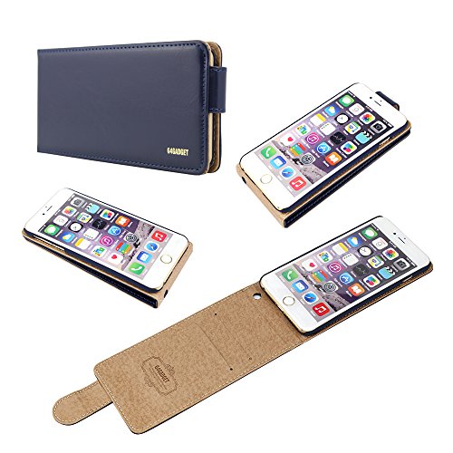 Quality Style Iphone 5 5G 5S Navy Blue Leather Flip Case Cover with Two Card Slot for Apple Iphone 5 5G 5S