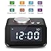 Produktbild Ho Clock Radiowecker Mit Snooze-Funktion Aux-In-Lautsprecher USB-Ladegerät Zur Einstellung Der Hintergrundbeleuchtung LCD Und Thermometer,Black