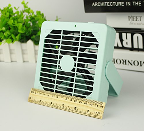 Glighone USB Ventilator Mini Standventilator Tischventilator Kleiner Lüfter mit 360° Halterung, sehr leise und kraftvoll, grün - 2