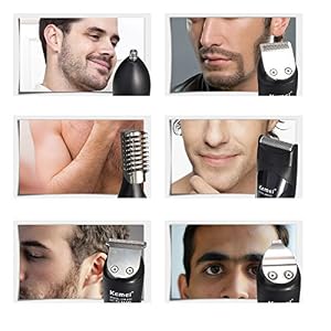 Mens 11 in 1 Rechargeable Cordless Electic Grooming Kit with Hair Clippers, Moustache Beards Shaver Trimmer, Nose Hair… - Image 4