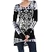 Produktbild Damen Printed Sweatshirts ZEZKTFloral Outerwear Langarm Plus Größe Langarmshirt Schwarz Casual Top (L, Grau)
