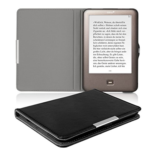kwmobile Hülle für Tolino Shine / Page - Flipcover Case eReader Schutzhülle - Bookstyle Klapphülle Schwarz