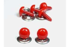 celloexpress 10.5mm Solid Red Safety Eyes with Metal Backs for Teddy Bear/Animal Soft Toy Making - Pack of 3 Pairs