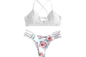 riou Bikini Conjuntos de Bikinis para Mujer Push Up Mujeres Traje de BañO Estampado Bohemio Dividido BañAdores con Relleno Tops y Braguitas Mujer 2022 brasileños vikinis