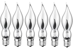 ShuoHui Dekoracyjna żarówka migocząca świeca, E10, 230 V, 1,5 W, dekoracyjne źródło światła (6)