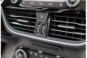 HIGH FLYING para Focus MK4 2019-2022 Interruptor de Luz de Advertencia Cubierta de Plástico ABS Interior del Automóvil 1 Piezas (Color de Fibra de Carbono)