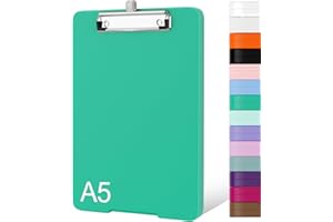 Piasoenc Piccolo portablocco con contenitore, portablocco A5 con portapenne, portablocco in plastica con clip a basso profilo, per infermieri, insegnanti, avvocati, verde