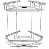 2 Katlı Paslanmaz Al&uuml;minyum Banyo K&ouml;şe Rafı-Duş Şampuanlık Organizer 28x30x31cm