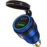 USB-Zigarettenanzünder-Adapter für BMW Motorrad DIN/Hella EU Stecker - Dual Ladegerät Adapter Steckdose USB C PD 3.0 & QC 3.0