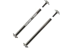 masar Vis pour Montres - 8 à 30mm Diamètre Ø 1,2mm à 1,5mm Premium Barres à vis filetés Fixation pour Bracelet de Montre Or ou Argent - 2 pcs