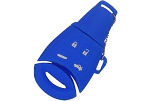 Happyit Silicona Cubierta de la Llave del Coche Casos para SAAB 9-3 9-5 93 95 4 Botones Accesorios de Control Remoto para Automóvil (Azul)