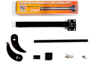 PETTITI GIUSEPPE SPA Pettiti Chiudiporta Pneumatico Regolabile per Cancelletti Cancelli Ferro Alluminio 2200