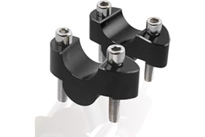 FATEXPRESS Moto CNC Aluminium Gauche Droite Up 20mm Guidon Bar Rehausseur Riser Clamp Mount pour Su.zuki GSXS1000 GSXS1000F GSX S1000 S1000F GSX-S1000/F 2015-2023 GSX-S1000 GT/GT+ 2021 2022 (Noir）