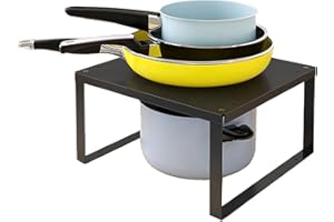 YunNasi Schrankregal Stapelbar in Edelstahl Küchenregal Organizer für Küche Aufbewahrung Badezimmer Aufbewahrung Schrank Organizer (1 Stück, L:30x28x15cm)