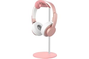 SHUOSUO Kopfhörer Ständer Rosa, Headset Halterung Halter Tisch mit Aluminium Basis, kompatibel mit AirPods Max, Sennheiser, Beats, Bose, B&O, Sony, Gaming usw
